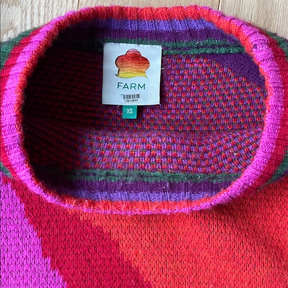 FARM Rio Women's Multicolor Abstract Knit Sweater XS - Picture 5 of 11